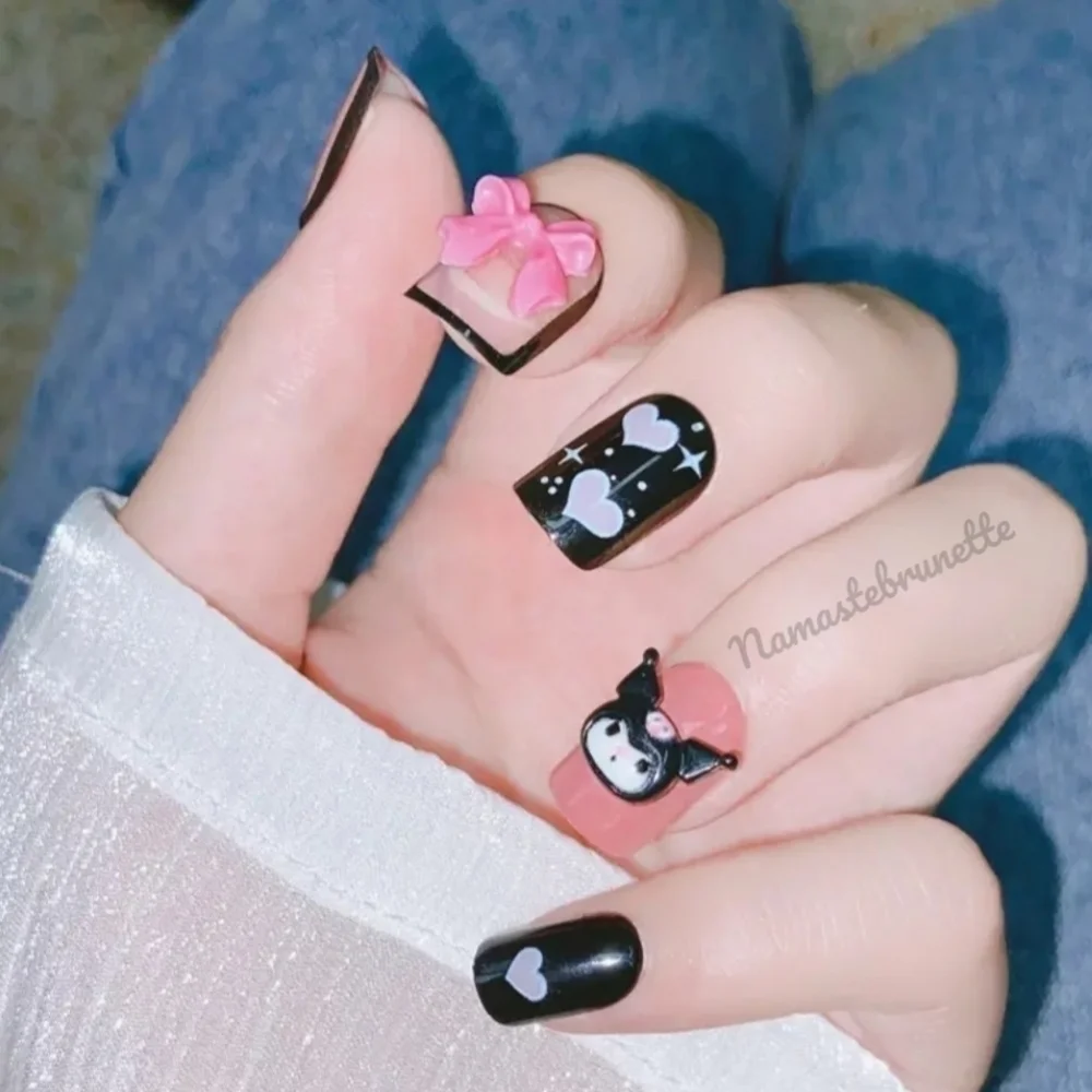 3D Sanrio Kuromi Press On Nails